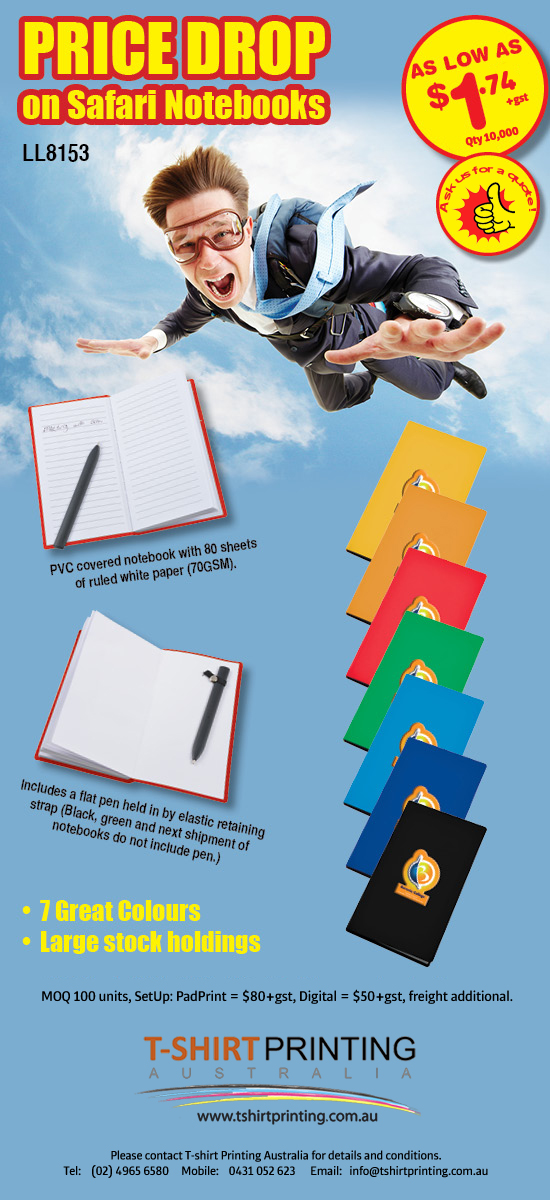 Safari notebooks with your company logo